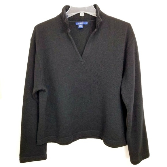 J. Crew Black Lambswool Blend Knit Sweater - Picture 1 of 5